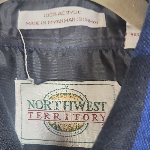 Y2K Northwest Territory Mens Plaid Flannel Button Up Shirt Size XL Blue Vintage - Picture 4 of 11